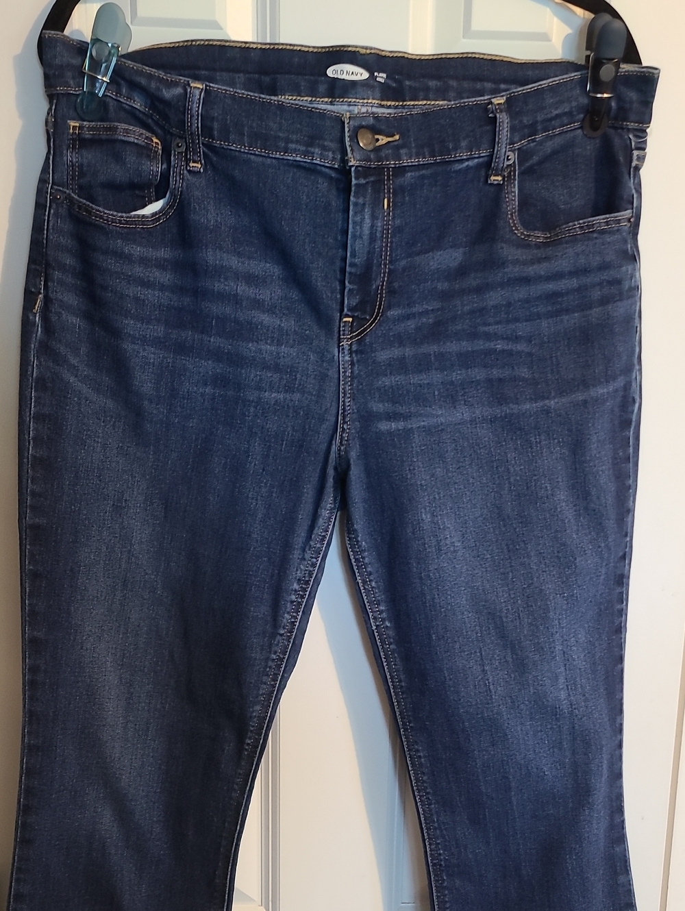 Old Navy Dark Indigo Cropped Straight Jeans